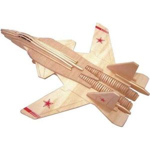 Dřevěné 3D puzzle STÍHAČKA SUCHOJ SU-37 hnědé vyobraziť