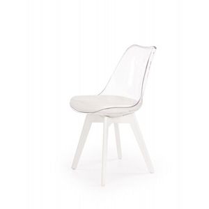 Jedálenská stolička Milla transparentná/biela vyobraziť