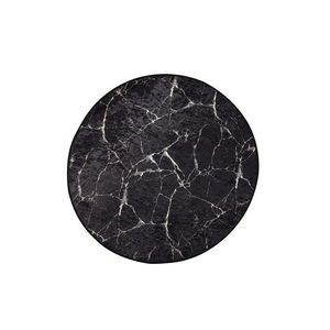 Okrúhly koberec Black Marble 140 cm čierny vyobraziť