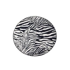 Okrúhly koberec Zebra 140 cm biely/čierny vyobraziť