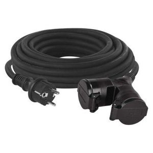Venkovní prodlužovací kabel s 2 zásuvkami ZANE 10 m černý vyobraziť