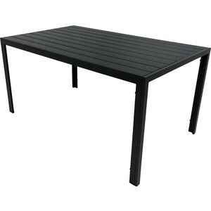 Záhradný kovový stôl ALLEN 150 x 90 x 74 cm čierny vyobraziť