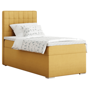 Boxspringová posteľ, jednolôžko, horčicová, 80x200, ľavá, TERY vyobraziť