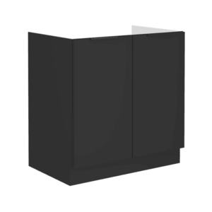 Drezová skrinka, čierna, SIBER 80 ZL 2F BB vyobraziť