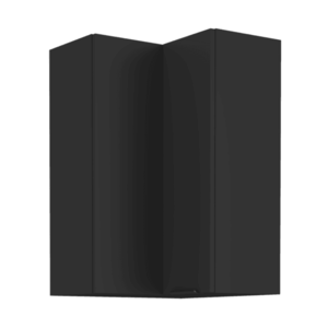 Horná rohová skrinka, čierna, SIBER 60x60 GN-90 2F vyobraziť