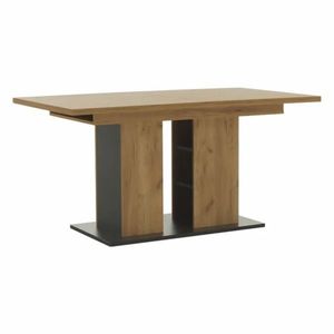 KONDELA Jedálenský stôl, dub craft zlatý/grafit sivá, 155-204x86 cm, FIDEL vyobraziť