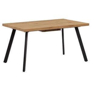 KONDELA Jedálenský stôl, rozkladací, dub/kov, 140-180x80 cm, AKAIKO vyobraziť