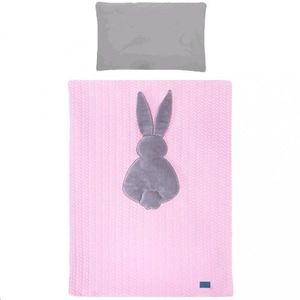 3-dielne posteľné obliečky Belisima Králiček 100/135 ružovo-sivé vyobraziť