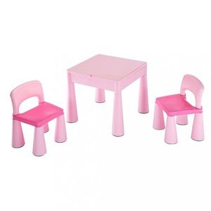 Detská sada stolček a dve stoličky NEW BABY ružová vyobraziť