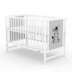 Detská postieľka New Baby BEA Zebra bielo-sivá vyobraziť