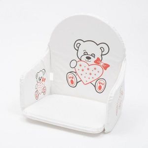 Vložka do drevených jedálenských stoličiek typu New Baby Victory biela medvedík a srdiečko vyobraziť