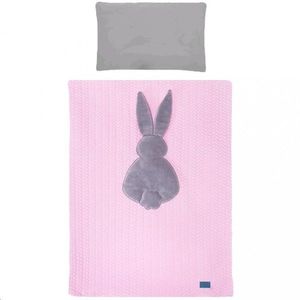 6-dielne posteľné obliečky Belisima Králiček 100/135 ružovo-sivé vyobraziť