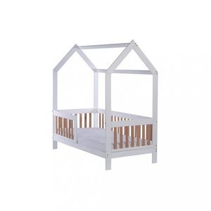 Detská buková posteľ so zábranou Drewex Casa Bambini 160x80x174 cm vyobraziť