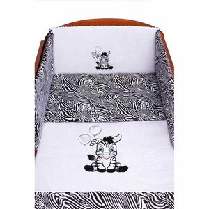 3-dielne posteľné obliečky New Baby Zebra 90/120 bielo-čierne vyobraziť
