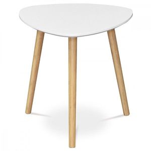 AUTRONIC AF-1132 WT Stůl konferenční 40x40x40 cm, MDF bílá deska, nohy bambus přírodní odstín vyobraziť