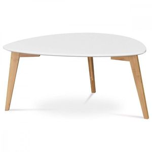 AUTRONIC AF-1182 WT Stůl konferenční 85x48x40 cm, MDF bílá deska, nohy bambus přírodní odstín vyobraziť