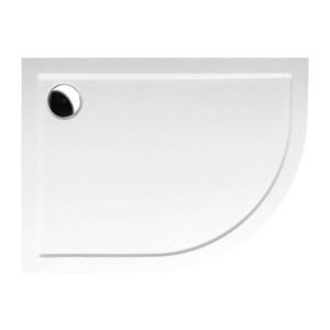 POLYSAN - RENA L sprchová vanička z liateho mramoru, štvrťkruh 100x80cm, R550, ľavá, bie 75511 vyobraziť