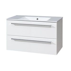 MEREO - Bino, kúpeľňová skrinka s keramickým umývadlom 101 cm, biela CN662 vyobraziť