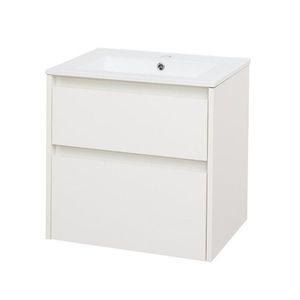 MEREO - Opto, kúpeľňová skrinka s keramickým umývadlom 61cm, biela CN910 vyobraziť