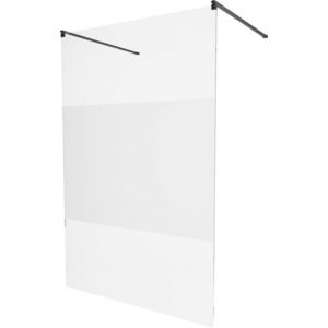 MEXEN/S - KIOTO samostatne stojaca sprchová zástena 120 x 200, transparent/matné sklo 8 mm, čierna 800-120-002-70-35 vyobraziť