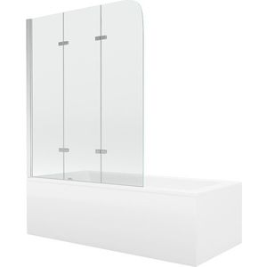 MEXEN/S - Cubik obdĺžniková vaňa 150 x 70 cm s panelom + vaňová zástena 120 cm, transparent, chróm 550315070X9012030100 vyobraziť