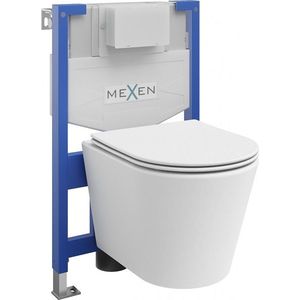MEXEN/S - WC predstenová inštalačná sada Fenix XS-F s misou WC Rico + sedátko softclose, biela mat 68030724001 vyobraziť