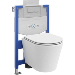 MEXEN/S - WC predstenová inštalačná sada Fenix XS-U s misou WC Rico + sedátko softclose, biela mat 68530724001 vyobraziť