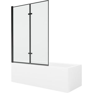 MEXEN/S - Cubik obdĺžniková vaňa 150 x 70 cm s panelom + vaňová zástena 120 cm, čierna vzor 550315070X9212027070 vyobraziť