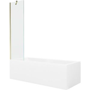 MEXEN/S - Cubik obdĺžniková vaňa 150 x 70 cm s panelom + vaňová zástena 50 cm, transparent, zlatá 550315070X9505000050 vyobraziť