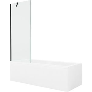 MEXEN/S - Cubik obdĺžniková vaňa 150 x 70 cm s panelom + vaňová zástena 70 cm, transparent, čierna 550315070X9507000070 vyobraziť