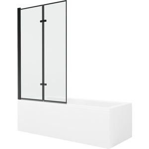 MEXEN/S - Cubik obdĺžniková vaňa 150 x 70 cm s panelom + vaňová zástena 100 cm, čierna vzor 550315070X9210027070 vyobraziť