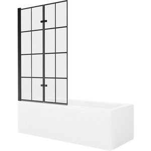 MEXEN/S - Cubik obdĺžniková vaňa 150 x 70 cm s panelom + vaňová zástena 100 cm, čierna vzor 550315070X9210027077 vyobraziť