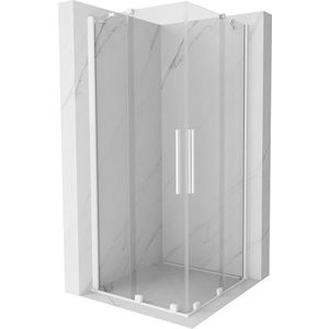 MEXEN/S - Velar Duo štvorcový sprchovací kút 80 x 80, transparent, biela 871-080-080-02-20 vyobraziť
