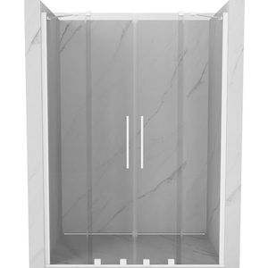 MEXEN/S - Velar Duo posuvné sprchové dvere 140, transparent, białe 871-140-000-02-20 vyobraziť