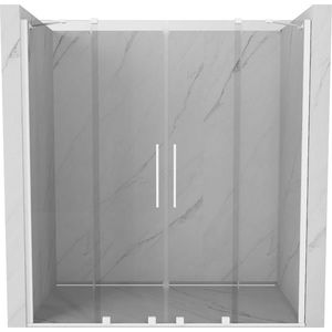 MEXEN/S - Velar Duo posuvné sprchové dvere 170, transparent, białe 871-170-000-02-20 vyobraziť