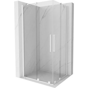 MEXEN/S - Velar Duo štvorcový sprchovací kút 90 x 80, transparent, biela 871-090-080-02-20 vyobraziť
