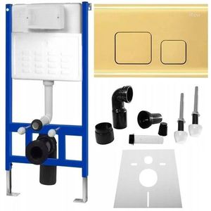 REA - Podomietkový WC systém + tlačidlá - F zlatý KPL-90009 vyobraziť