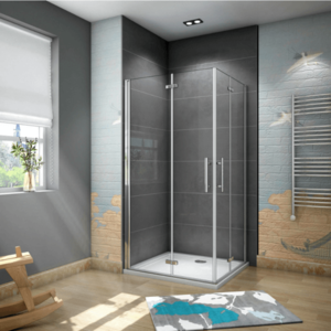 H K - Obdĺžnikový sprchovací kút SOLO R810, 80x100 cm so zalamovacími dverami, rohový vstup vrátane sprchovej vaničky z liateho mramoru SE-SOLOR810/THOR-10080 vyobraziť