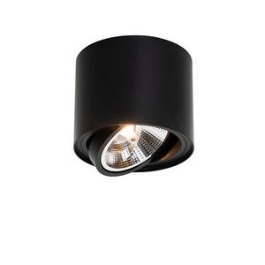 Moderné stropné bodové svietidlo čierne otočné a sklopné AR111 - Rondoo Up vyobraziť