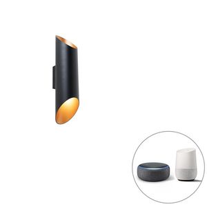 Inteligentné nástenné svietidlo čierne 9, 6 cm vrátane 2 Wifi GU10 - Organo vyobraziť