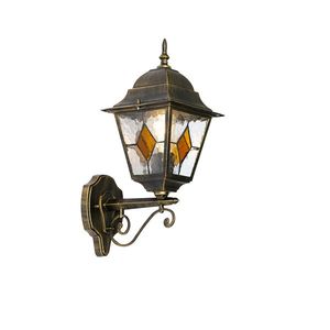 Vintage vonkajšia nástenná lampa starožitná zlatá - Antigua Up vyobraziť