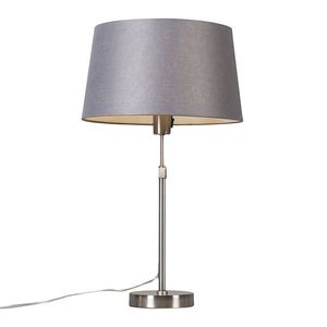 Stolová lampa oceľová s tienidlom sivá 35 cm nastaviteľná - Parte vyobraziť