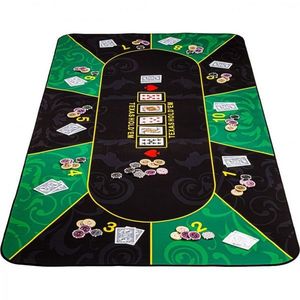Skladacia pokerová podložka, zelená/čierna, 160 x 80 cm vyobraziť
