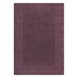 Tmavofialový ručne tkaný vlnený koberec 200x290 cm Border – Flair Rugs vyobraziť