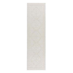 Krémovobiely umývateľný behúň zo ženilky 60x240 cm Jaipur – Flair Rugs vyobraziť