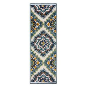 Modrý vonkajší koberec 80x230 cm Beach Floral – Flair Rugs vyobraziť