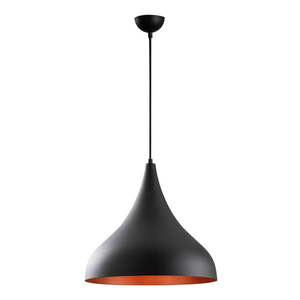Čierne závesné svietidlo s kovovým tienidlom ø 41 cm Berceste – Opviq lights vyobraziť