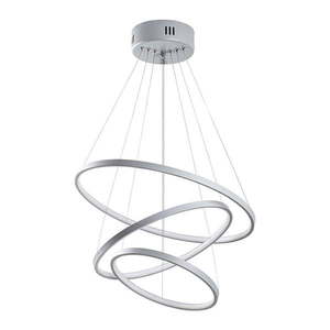 Sivé LED závesné svietidlo ø 50 cm Simit – Opviq lights vyobraziť