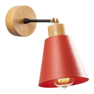 Nástenné svietidlo v červenej a prírodnej farbe ø 14 cm Manavgat – Opviq lights vyobraziť