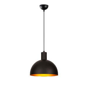 Závesné svietidlo v čiernej a zlatej farbe s kovovým tienidlom ø 30 cm Sivani – Opviq lights vyobraziť